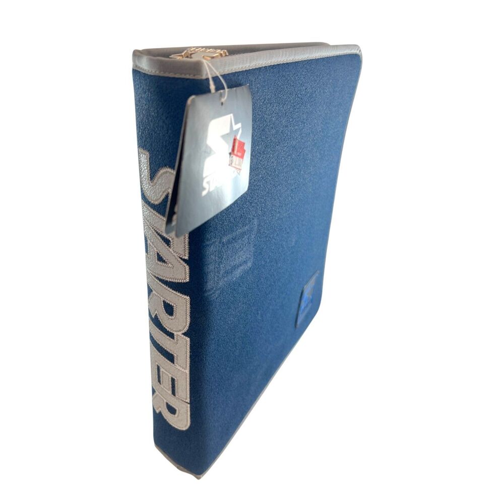 NEW Vintage 90s Starter Suede CD Binder Cowboy Blue